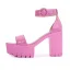 Fashion White Summer Evening Party Patent Leather Womens Sandals 2022 Ankle Strap 10 cm Thick Heels Open / Peep Toe Sandals High Heels