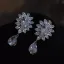 Charming White Rhinestone Zircon Wedding Earrings Necklace Bridal Hair Accessories 2025