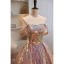 Glitzernden Sexy Rose Gold Pailletten Ballkleider 2023 Ballkleid Bandeau Ärmellos Rückenfreies Sweep / Pinsel Zug Ball Festliche Kleider