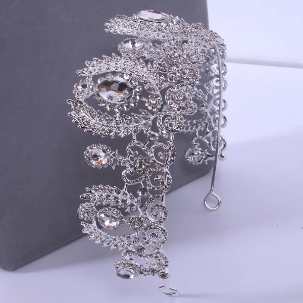 Charming Gold Crystal Rhinestone Wedding Tiara Bridal Hair Accessories 2022 Alloy