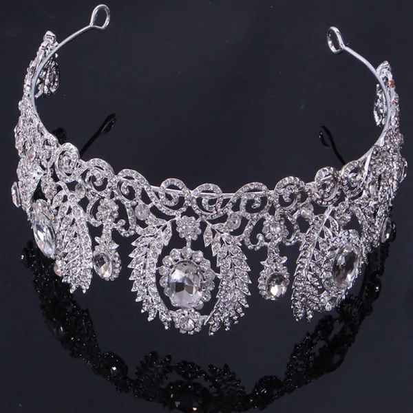 Charming Gold Crystal Rhinestone Wedding Tiara Bridal Hair Accessories 2022 Alloy