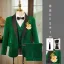 Grey 6-piece Long Sleeve Wedding Boys Wedding Suits 2024 Body Jewellery Coat Pants Shirt Tie Vest