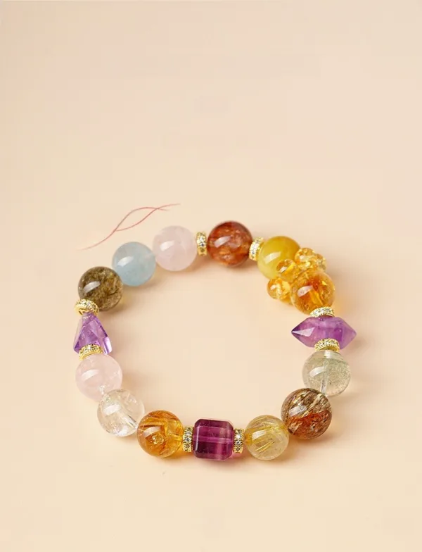 Haut de Gamme Mode Multi-Couleurs Fait main Cristal Naturel Cristal Fantôme Vert Amethyst Bracelets 2025 Accessorize