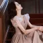 Chic / Belle Rose Sombre Glitter Robe De Bal 2022 Princesse V-Cou Gonflée Manches Courtes Dos Nu Longue Promo Robe De Ceremonie
