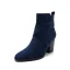 Fine Brun Vinter Gateklær Suede Boots Dame 2023 8 cm Tykk Hæler Spisse Boots