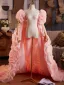Mode Candy Roze Handgemaakt Bloem Gala sjaal 2025 Tule