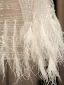 High-end Vintage / Retro White Handmade  Beading Pearl Sequins Feather Prom shawl 2025