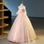 Charmant Rosa Pailletten Ballkleider 2023 Ballkleid Bandeau Ärmellos Rückenfreies Lange Ball Festliche Kleider