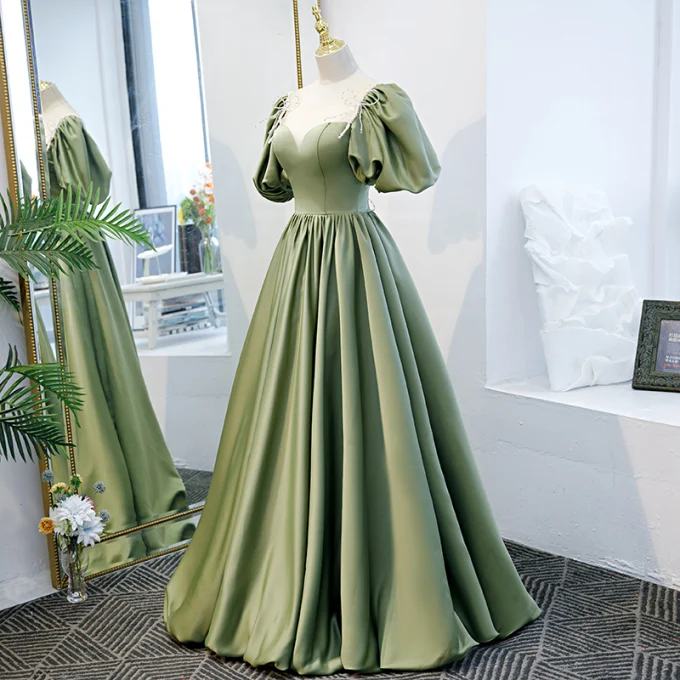 sage green dress aesthetic Middle Ground Linen Maxi Dress main image 1