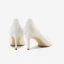 Elegant Ivory Leather Sequins Wedding Shoes 2022 8 cm Stiletto Heels Pointed Toe Wedding Pumps High Heels