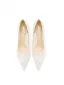 Elegante Weiß Spitze Blumen Leder Brautschuhe 2026 6 cm Stilettos Spitzschuh Hochzeit Pumps