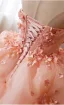 Flower Fairy Blushing Pink Pearl Appliques Prom Dresses 2024 Ball Gown Strapless Sleeveless Backless Court Train Prom Formal Dresses