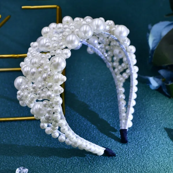 Élégant Blanche Perle Mariage Accessoire Cheveux Mariage 2024
