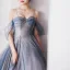 Charmant Bleu Ciel Perlage Paillettes Robe De Bal 2023 Princesse Bretelles Spaghetti Sans Manches Dos Nu Longue Promo Robe De Ceremonie