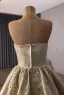 High End Gelb Handgefertigt Perlenstickerei Strass Pailletten Satin Ballkleider 2026 Meerjungfrau One-Shoulder Ärmellos Sweep / Pinsel Zug Festliche Kleider