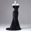 Style Audrey Hepburn Noire Robe De Soirée 2026 Trompette / Sirène De l'épaule Manches Courtes Dos Nu Train De Balayage Robe De Ceremonie