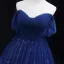 Vintage / Retro Ocean Blue Glitter Prom Dresses 2023 Ball Gown Strapless Sleeveless Backless Floor-Length / Long Prom Formal Dresses
