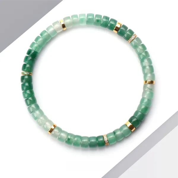 Mode Fait main Vert Dégradé De Couleur Jadéite Bracelets Accessorize 2026