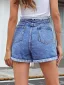 Sommer Dame Korte Himmelen Blå Shorts Jeans 2021 Spenne Denim Gateklær Bottoms