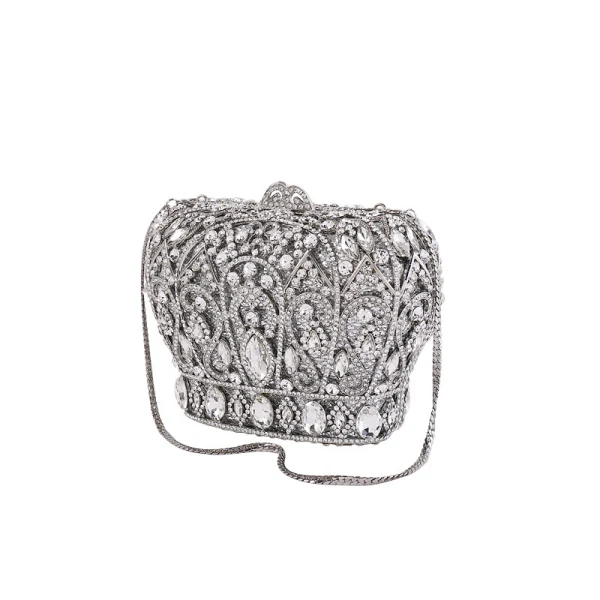 Fabuleux Doré Faux Diamant Métal Soirée Couronner Pochette 2022