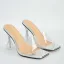 Transparent Silver Cocktail Party Crystal Womens Sandals 2022 9 cm Stiletto Heels Open / Peep Toe Sandals High Heels