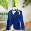 Royal Blue 6-piece Long Sleeve Boys Wedding Suits 2025 Body Jewellery Coat Pants Shirt Tie Vest Wedding