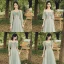 Modest / Simple Sage Green Lace Bridesmaid Dresses 2022 A-Line / Princess Short Sleeve Backless Floor-Length / Long Bridesmaid