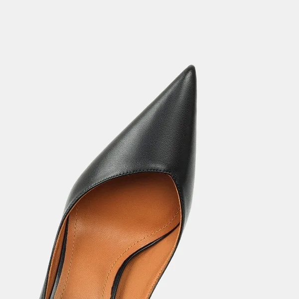 Elegant Sky Blue OL Office Pumps 2026 Leather 7 cm Stiletto Heels Pointed Toe High Heels