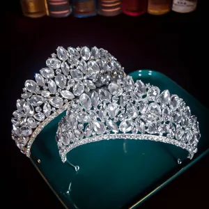 Sparkly White Rhinestone Wedding Bridal Hair Accessories Tiara 2022
