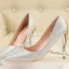 Fashion Sky Blue Wedding Shoes 2022 Rhinestone Sequins Metal Flower 10 cm Stiletto Heels Pointed Toe Wedding Shoes High Heels