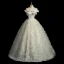 Charmant Ivory / Creme Glanz Pailletten Quaste Ballkleider 2023 Ballkleid Bandeau Schleife Ärmellos Rückenfreies Lange Festliche Kleider
