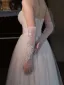 Élégant Blanche Perlage En Dentelle Fleur Mariage Gants Mariage 2026 Tulle