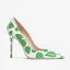 Chic / Beautiful Green Heart-shaped Prom Pumps 2023 Leather 10 cm Stiletto Heels Pointed Toe Pumps High Heels