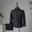Fashion Black Rhinestone 6-piece Boys Wedding Suits 2025 Long Sleeve Body Jewellery Coat Pants Shirt Tie Vest Wedding