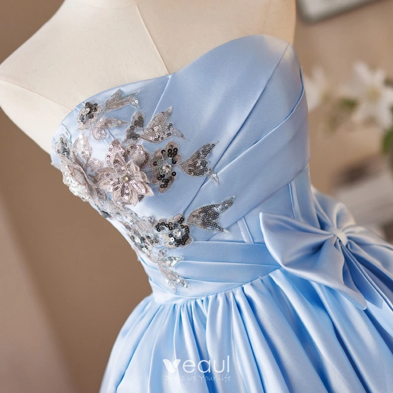 light blue dresses for graduation Light Blue A-line Long Prom Dress,Blue Graduation Dress fg5099 – formalgowns