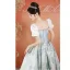 Chic / Beautiful Sky Blue Prom Dresses 2023 A-Line / Princess Square Neckline Short Sleeve Backless Floor-Length / Long Prom Formal Dresses
