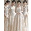 Chic / Belle Champagne Paillettes Robe Demoiselle D'honneur 2023 Princesse Dos Nu Longue Robe Demoiselle D'honneur