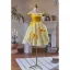 Fashion Yellow Homecoming Bow Short Graduation Dresses 2024 A-Line / Princess Off-The-Shoulder Sleeveless Backless