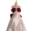 Charming Burgundy Beading Evening Dresses 2023 A-Line / Princess Satin Off-The-Shoulder Sleeveless Backless Bow Floor-Length / Long Evening Party Formal Dresses