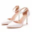 Chic / Beautiful White Evening Party Womens Shoes 2023 Ankle Strap 9 cm Stiletto Heels Pointed Toe Womens Shoes High Heels