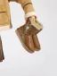 Fashion Beige Street Wear Flat Snow Boots 2024 Leather Round Toe Womens Boots