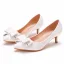 Schöne Weiß Büro OL Schleife Pumps 2022 5 cm Stilettos Spitzschuh Pumps Hochhackige