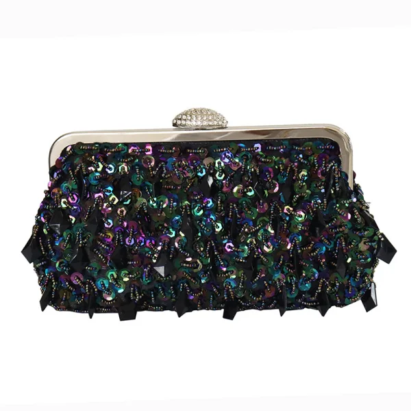 Bling Bling Gold Beading Sequins Prom Clutch Bags 2024