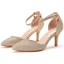 Schlicht Gold Abend Damen schuhe 2022 Knöchelriemen 7 cm Stilettos Spitzschuh Damenschuhe Hochhackige