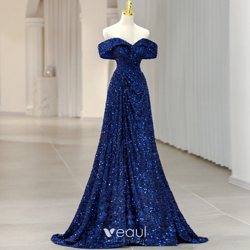 Sleeveless Royal Blue A Line Long Evening Party Prom Dress Sleeveless Royal Blue A Line Long Evening Party Prom Dress
