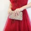 Mode Champagne Percé Faux Diamant Paillettes Métal Soirée Pochette 2022