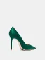 Modest / Simple Green Office OL Satin Pumps 2024 10 cm Stiletto Heels Pointed Toe Pumps High Heels