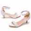 Sexy Charmant Weiß Strass Spitze Blumen Brautschuhe 2022 Knöchelriemen 5 cm Stilettos Peeptoes Hochzeit Sandaletten Hochhackige
