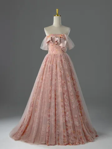 Elegante Blozen Roze Pailletten Galajurken 2026 Baljurk Strapless Mouwloos Ruglooze Sweep Trein Gelegenheid Jurken