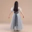 Sparkly Grey Star Sequins Prom Flower Girl Dresses 2022 A-Line / Princess Scoop Neck Short Sleeve Sash Bow Floor-Length / Long Flower Girl Dresses